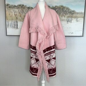 G.l.L.I. Jacquard Blanket Cardigan Sweater in Blush Pink ❄️💕❄️